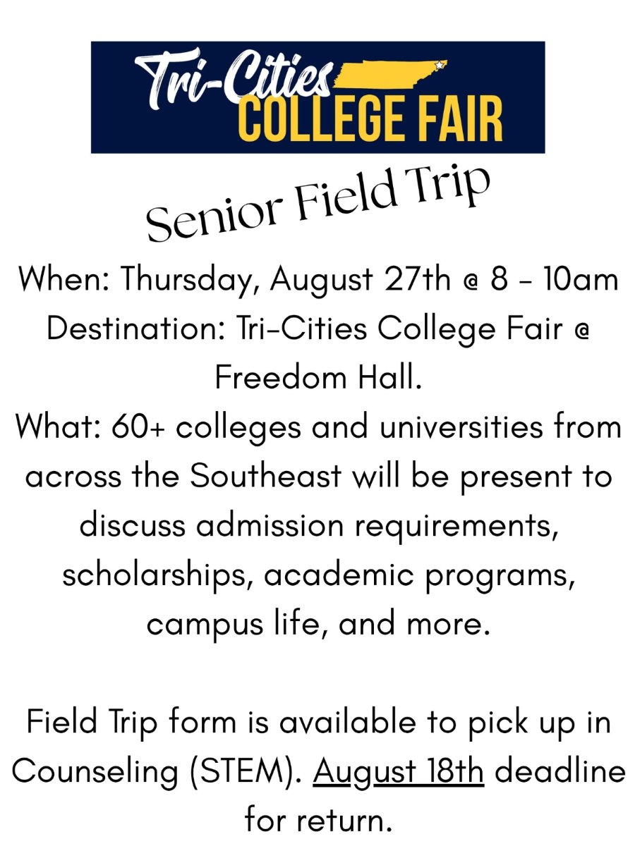 Senior Field Trip to College Fair infomation
